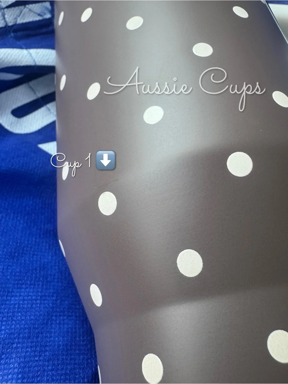 On The Dot Urban Outfitters x HydroJug Brown with Cream Polka Dots, flaws